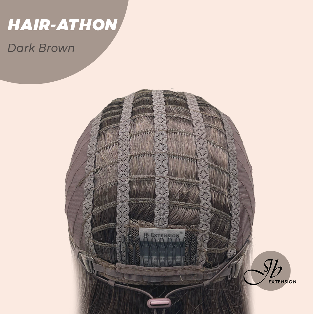 JBEXTENSION 18 Inches Curly Dark Brown Headband Wig HAIR-ATHON - DARK BROWN