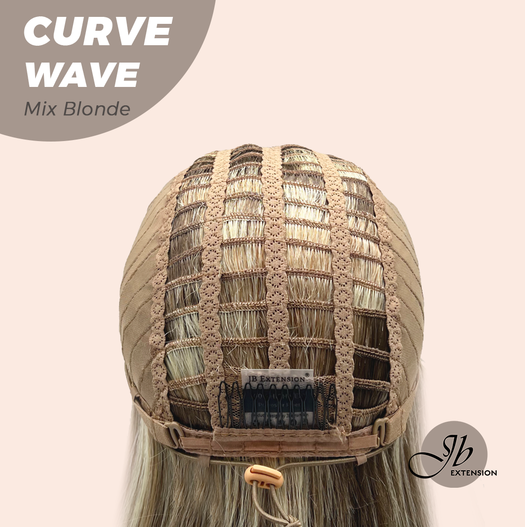 JBEXTENSION 26 Inches Long Wave Mix Blonde Headband Wig CURVE WAVE - MIX BLONDE