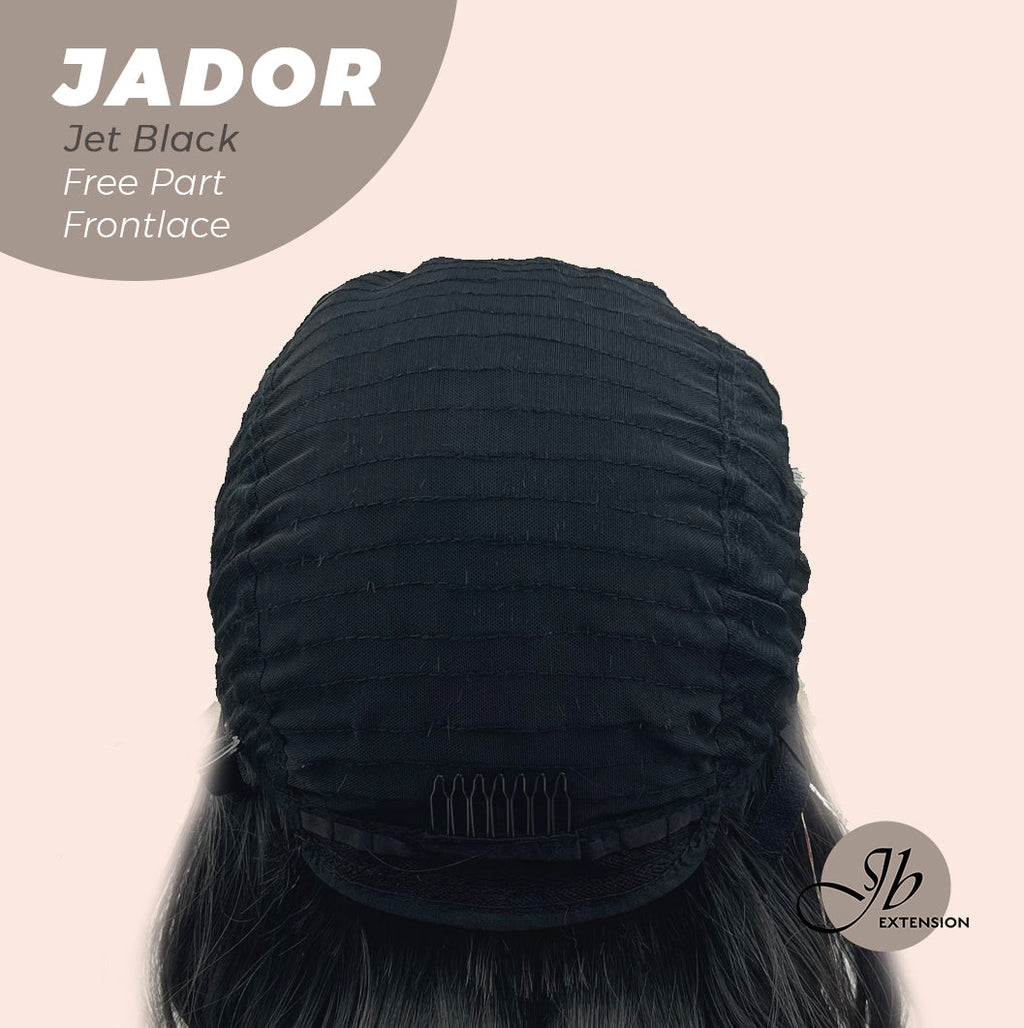 JBEXTENSION 10 Inches Jet Black Curly Lace Front Wig.Pre Plucked 13*3 HD Transparent Lace Frontal Handmade Futura Fiber Swiss Lace Synthetic Fiber Glueless Wig JADOR BLACK