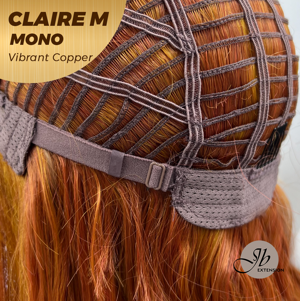 [PRE-ORDER] JBEXTENSION CLAIRE MONO VIBRANT COPPER Partial Monofilament Wig 22 Inches Vibrant Copper Partial Mono Lace Glueless Wig Claire Mono Vibrant Copper【BENDY EAR TABS】
