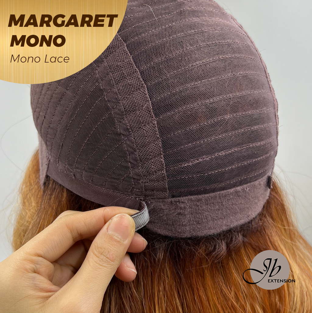 [PRE-ORDER] JBEXTENSION MARGARET MONO Monofilament Handmade Wig 6X5 Full Monofilament Hand Tied Top Wig 20 Inches Light Copper Mono Lace Handmade Futura Fiber Wig With Anti-slip Silicone Strips Glueless Wig MARGARET MONO【BENDY EAR TABS】