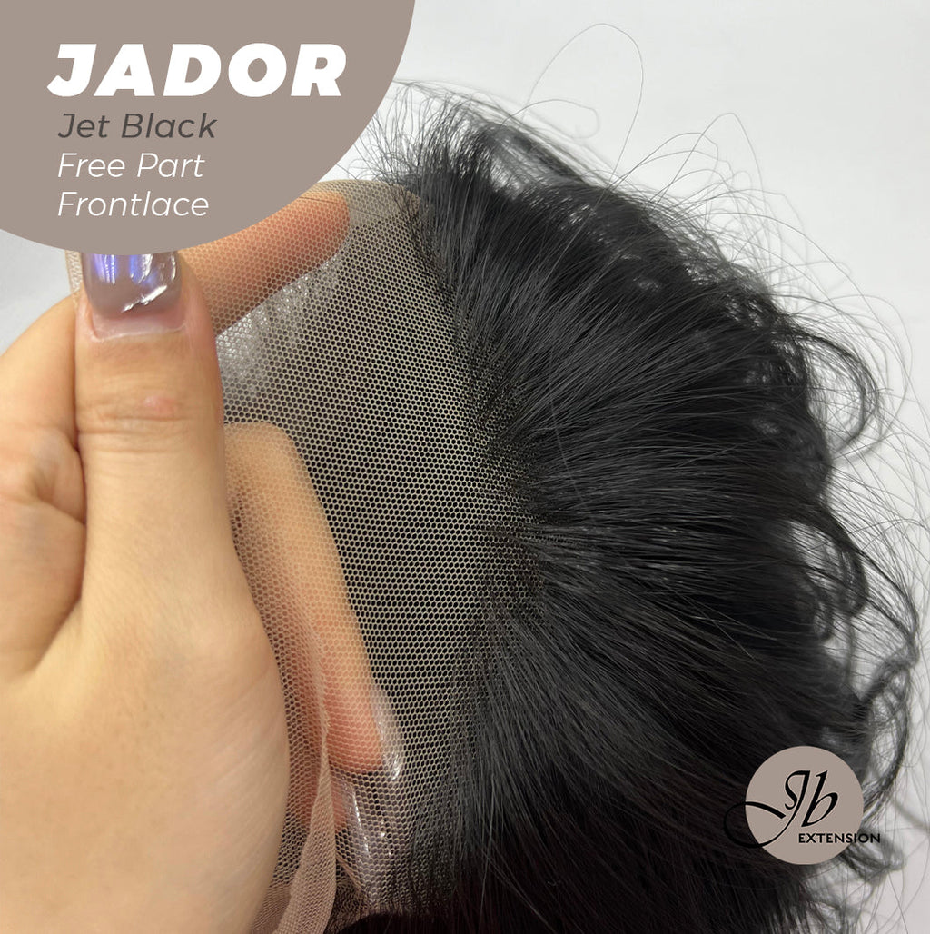 JBEXTENSION 10 Inches Jet Black Curly Lace Front Wig.Pre Plucked 13*3 HD Transparent Lace Frontal Handmade Futura Fiber Swiss Lace Synthetic Fiber Glueless Wig JADOR BLACK
