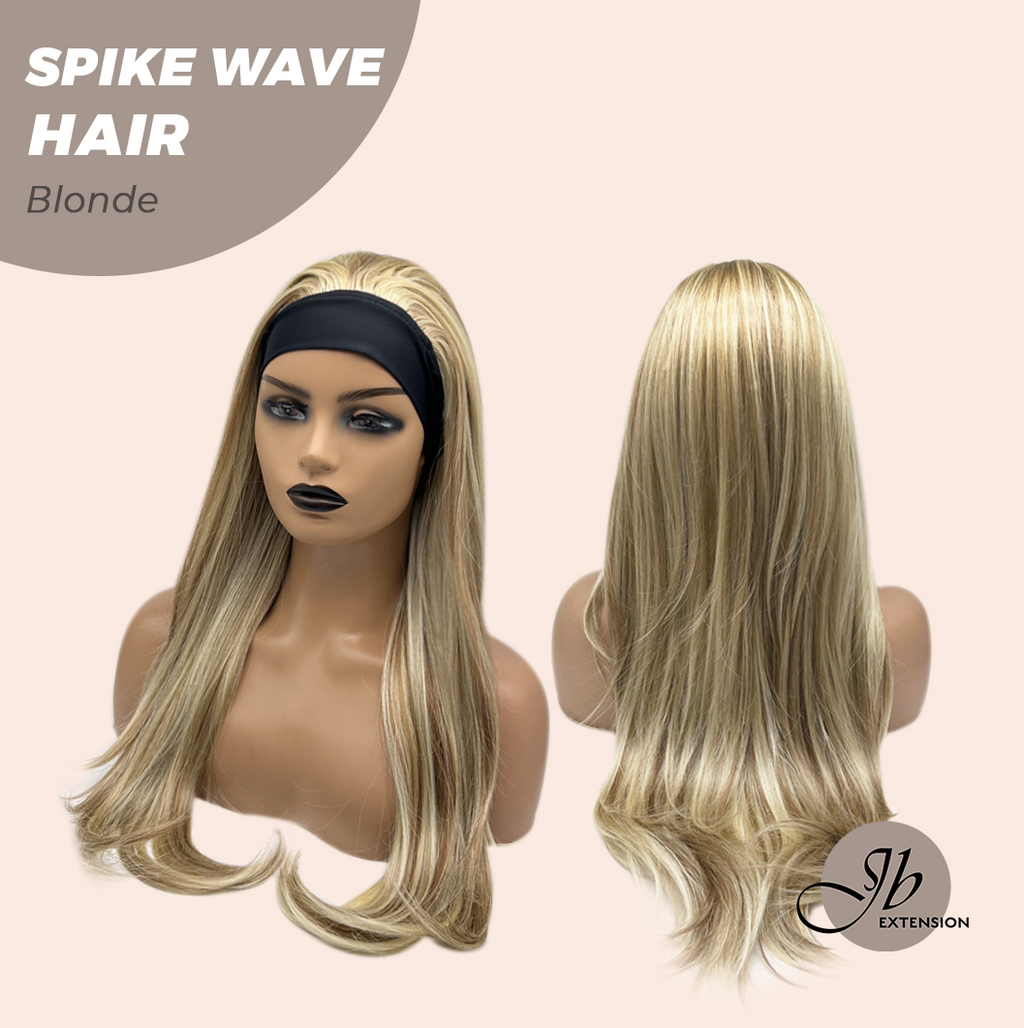 JBEXTENSION 24 Inches Long Curly Hair Blonde Headband Wig SPIKE WAVE HAIR - BLONDE