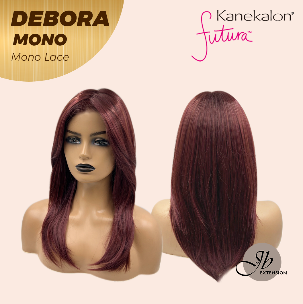 [PRE-ORDER] HOT OF SEASON - DEBORA MONO Monofilament Handmade Wig 6X5 Full Monofilament Hand Tied Top Wig 20 Inches Dark Red Mono Lace Wig With Anti-slip Silicone Strips Glueless Wig DEBORA MONO【BENDY EAR TABS】