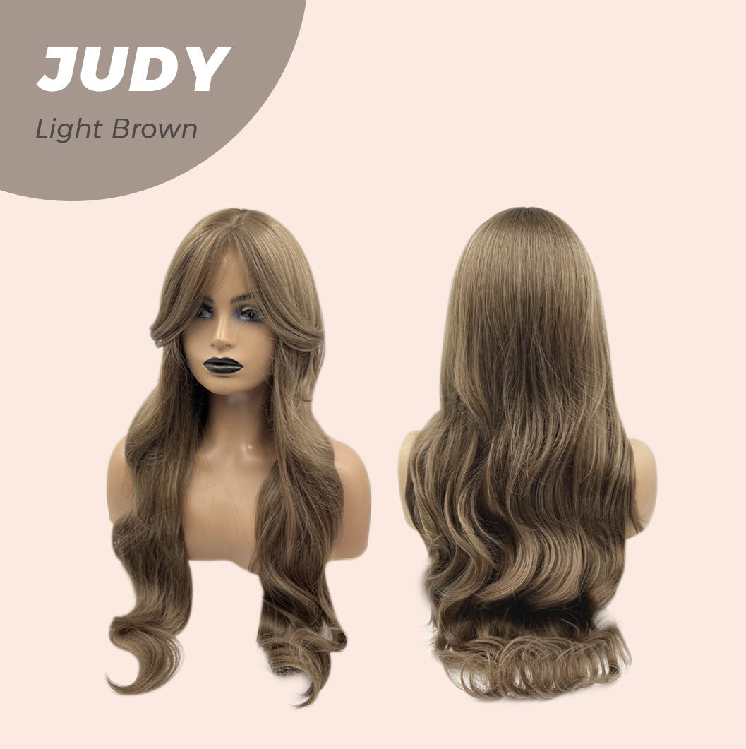 JBEXTENSION 26 Inches Long Curly Light Brown Wig JUDY LIGHT BROWN