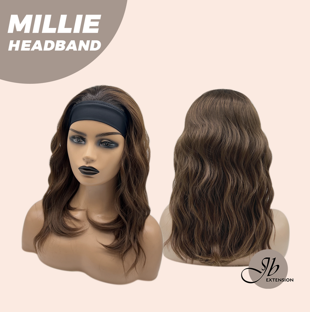 JBEXTENSION 16 Inches Wave Mocha Headband Wig MILLIE HEADBAND