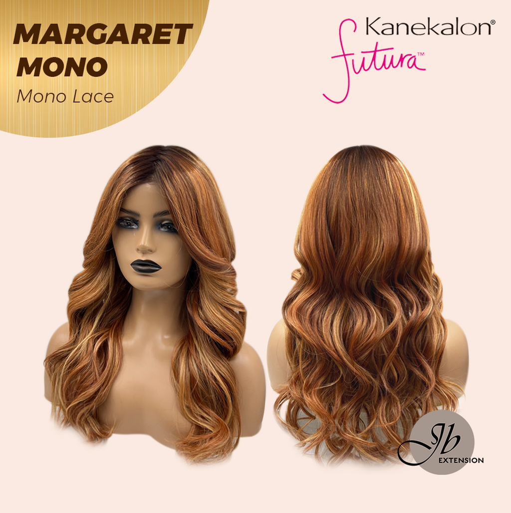 [PRE-ORDER] JBEXTENSION MARGARET MONO Monofilament Handmade Wig 6X5 Full Monofilament Hand Tied Top Wig 20 Inches Light Copper Mono Lace Handmade Futura Fiber Wig With Anti-slip Silicone Strips Glueless Wig MARGARET MONO【BENDY EAR TABS】