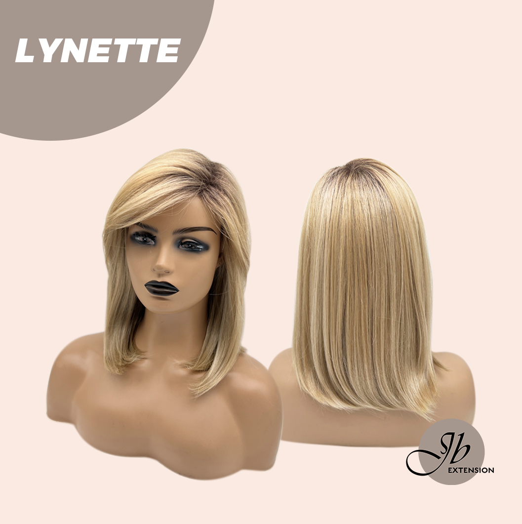 JBEXTENSION 14 Inches Honey Blonde Women Fashion Full Machine Wig LYNETTE【PLUS PERMATEASE】【BENDY EAR TABS】