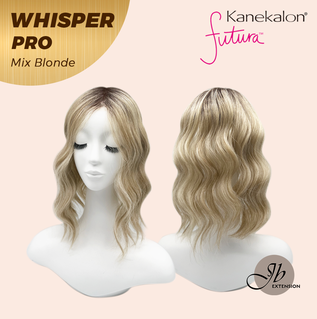 JBEXTENSION 14inch|18inch Clip-In Snowflake Lace Wave Hair Topper Monofilament with Anti-slip Silicone Strips – Crown & Hairline Coverage WHISPER PRO