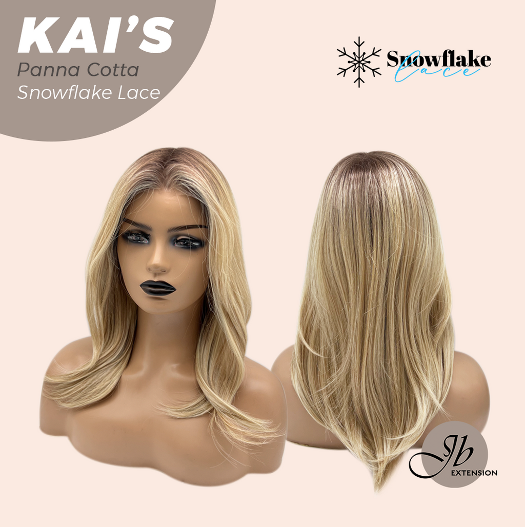 [PRE-ORDER] JBEXTENSION 18 Inches Panna Cotta Pre-Cut Snowflake Lace Frontlace Glueless Wig KAI'S PANNA COTTA【PERMATEASE】【BENDY EAR TABS】