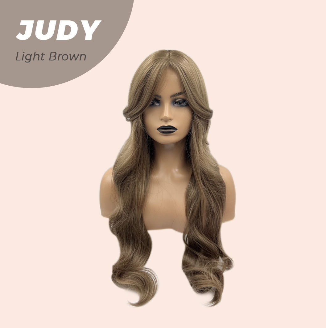 JBEXTENSION 26 Inches Long Curly Light Brown Wig JUDY LIGHT BROWN