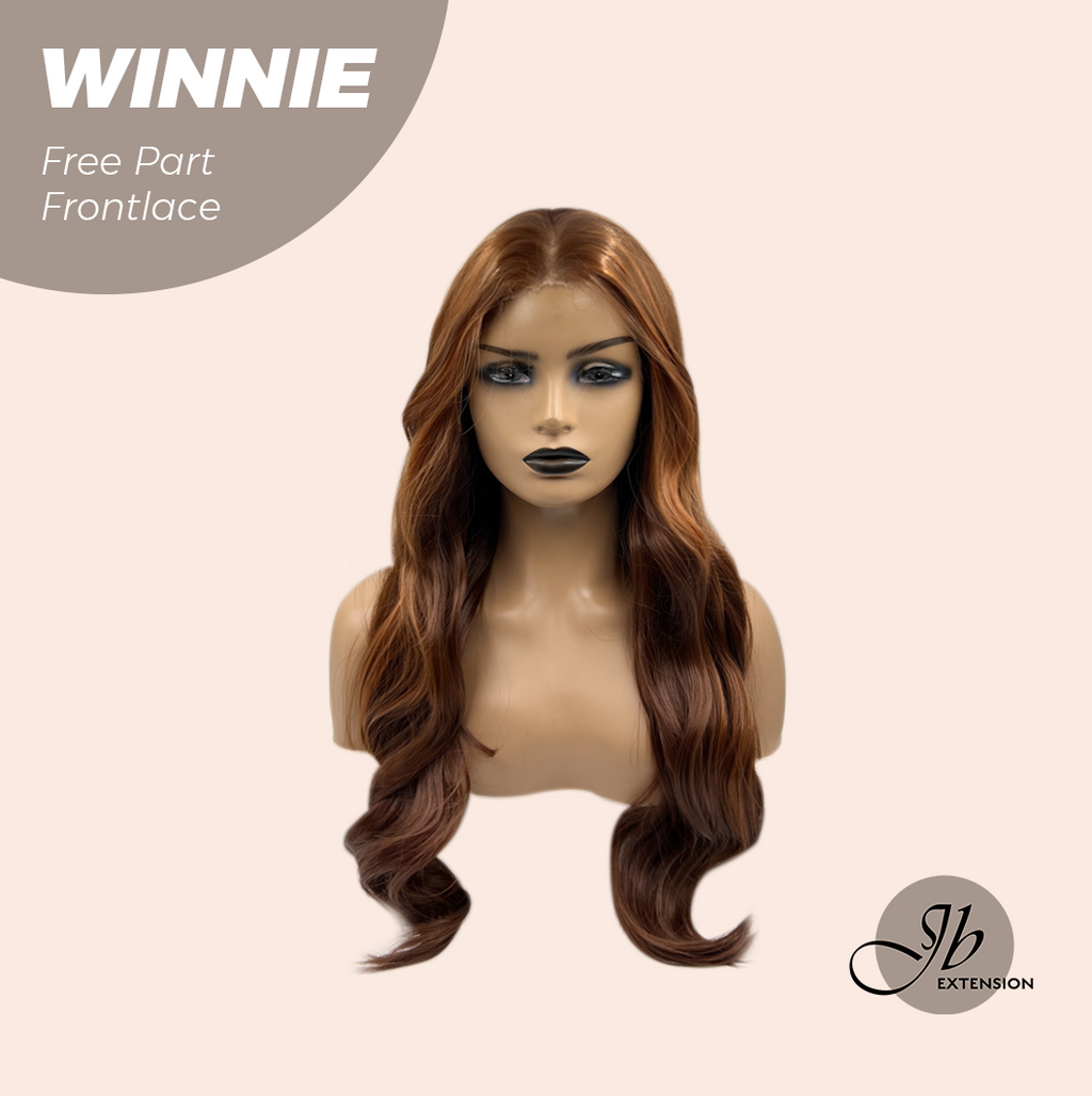 Nichole's Selection -  26 Inches Copper Curly Fiber X, Tangle Less Pre-Cut Free Part Frontlae Glueless Wig WINNIE【FIBER X】
