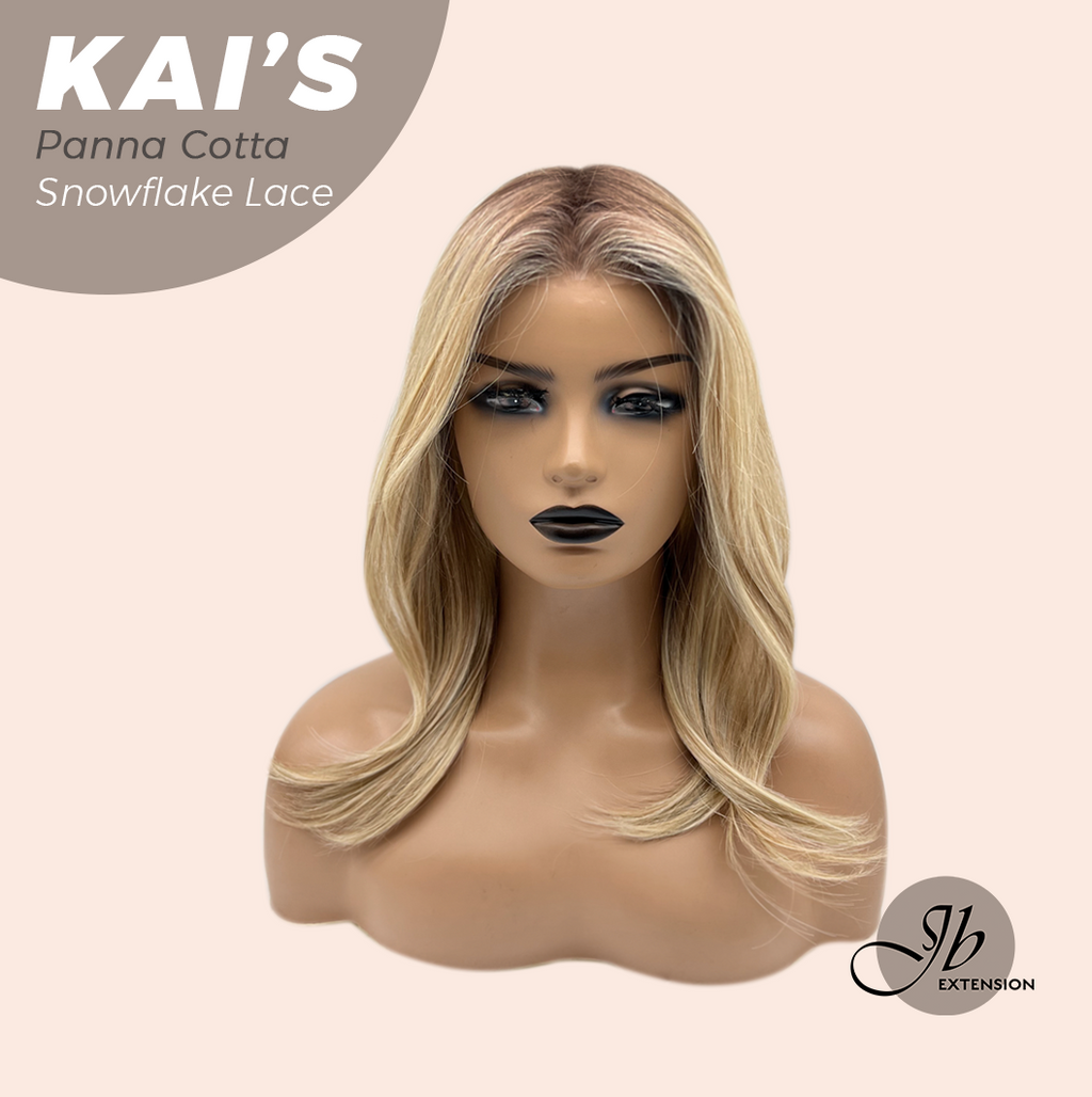 [PRE-ORDER] JBEXTENSION 18 Inches Panna Cotta Pre-Cut Snowflake Lace Frontlace Glueless Wig KAI'S PANNA COTTA【PERMATEASE】【BENDY EAR TABS】
