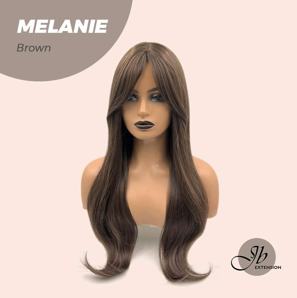 JBEXTENSION 26 Inches Cold Brown Curly Wig MELANIE BROWN