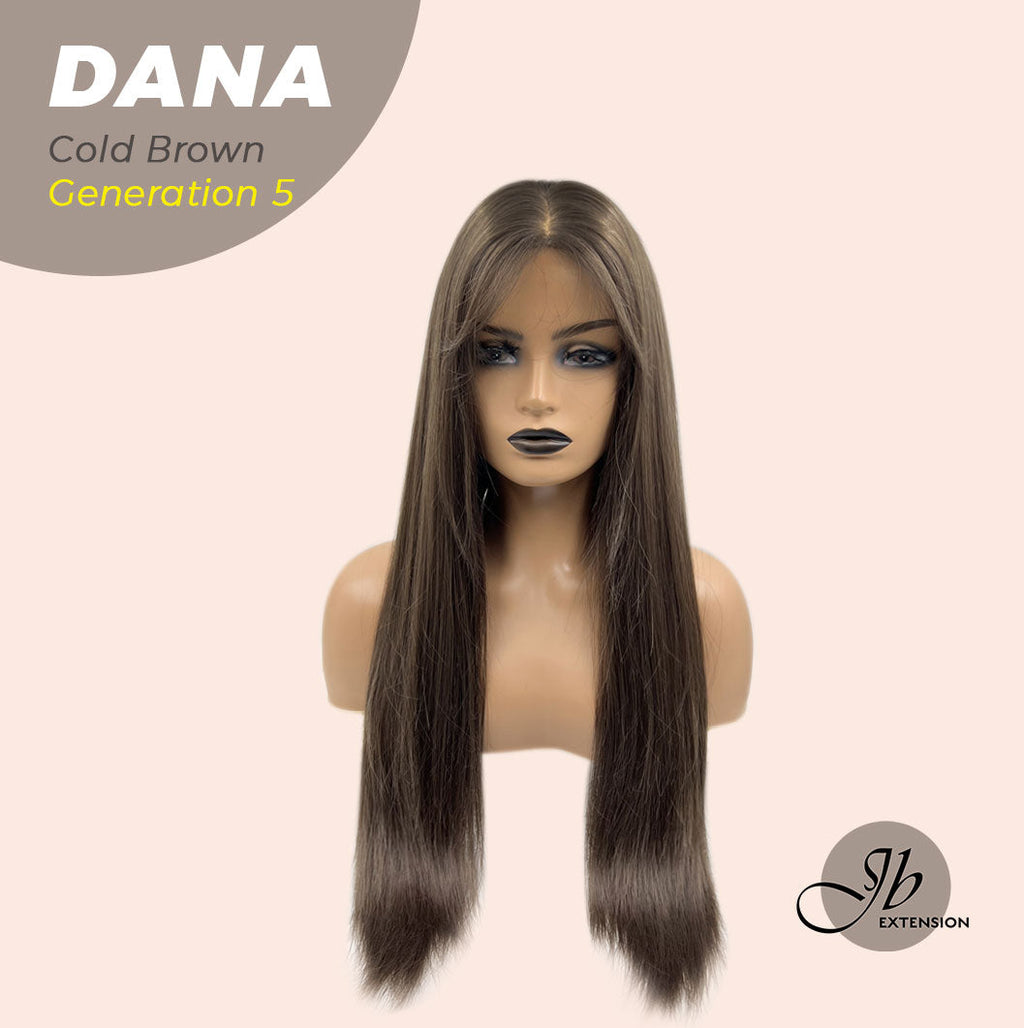 JBEXTENSION GENERATION FIVE 28 Inches Long Cold Brown Straight Wig With Bangs DANA COLD BROWN G5