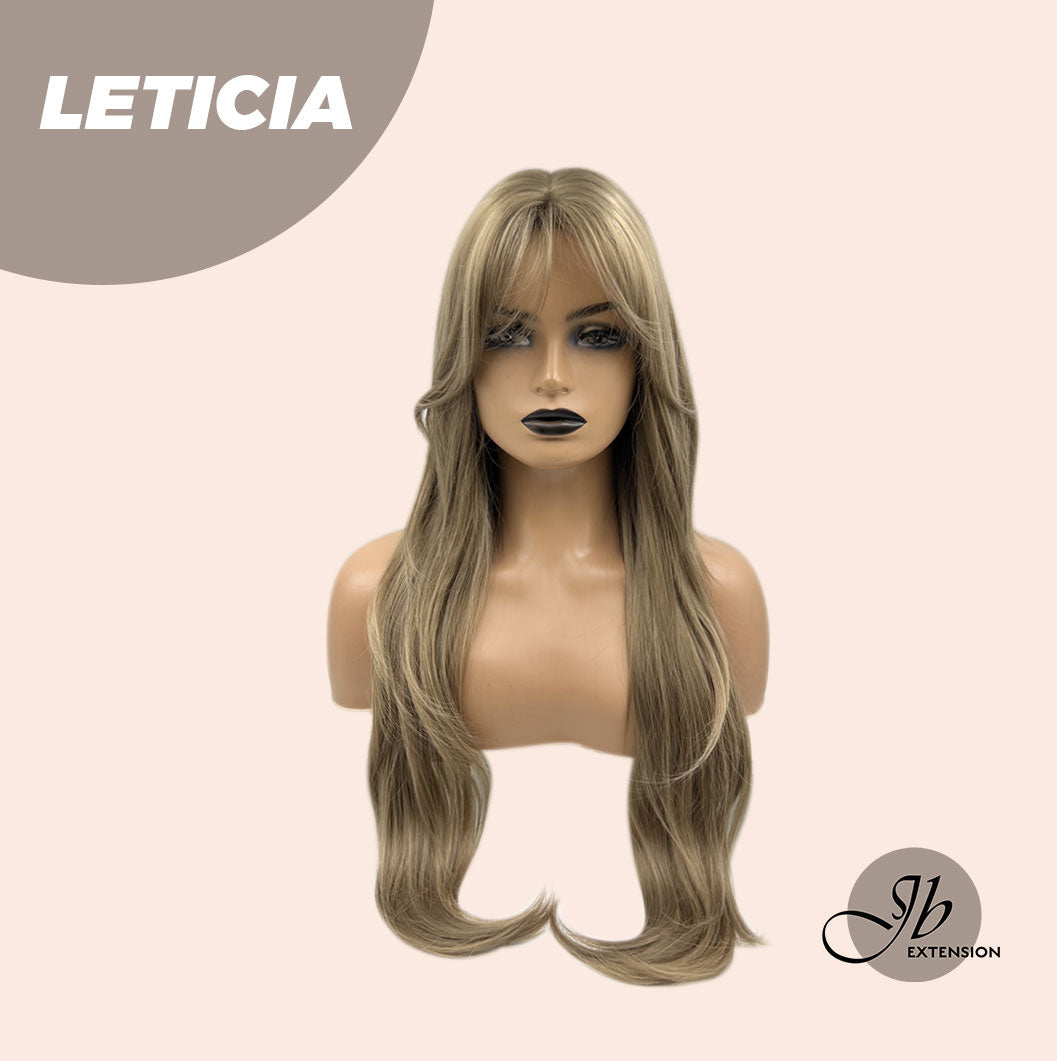 JBEXTENSION 26 Inches Hush Cut Brown Wig With Wispy Bangs LETICIA