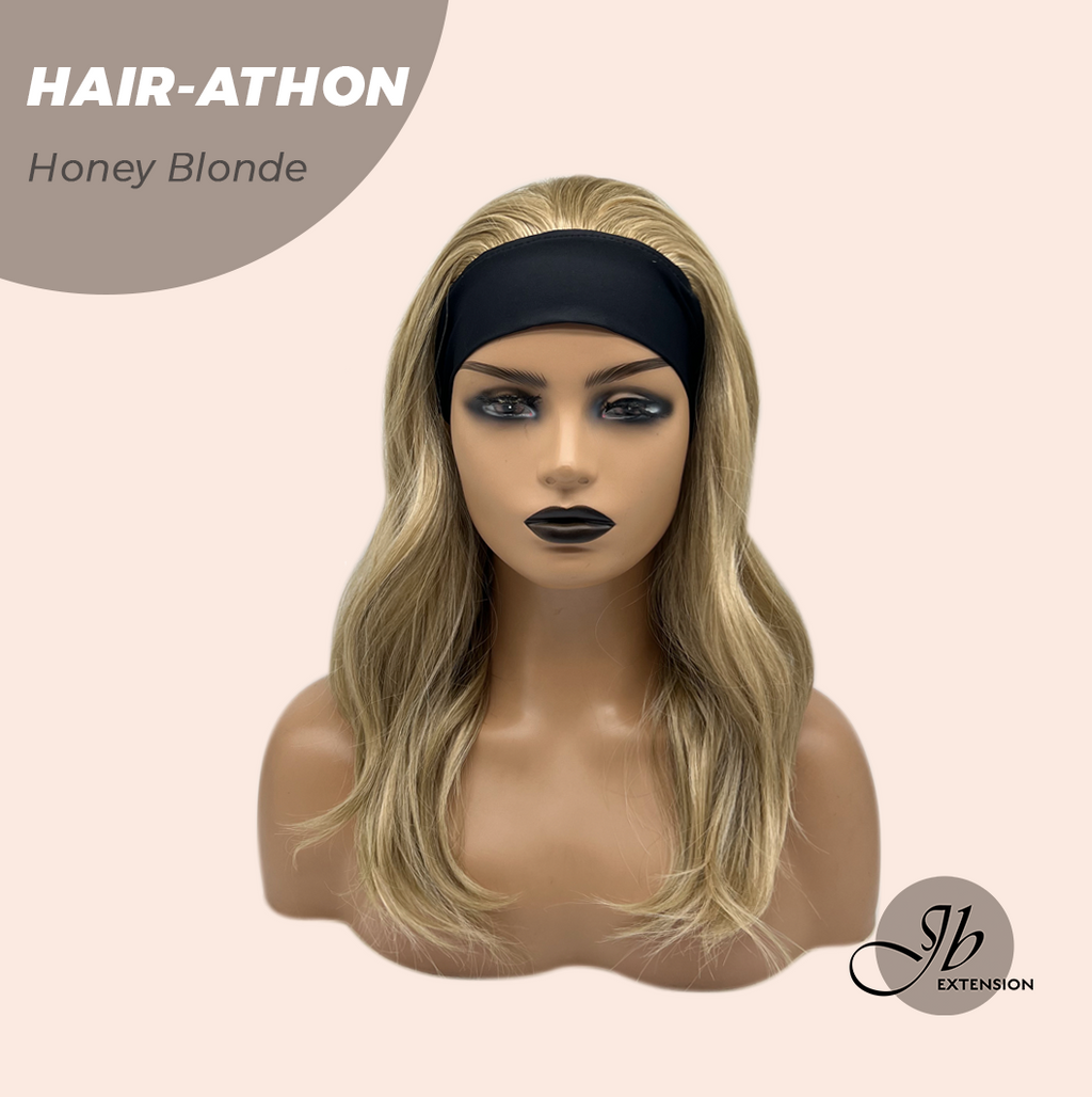 JBEXTENSION 18 Inches Curly Honey Blonde Headband Wig HAIR-ATHON - HONEY BLONDE