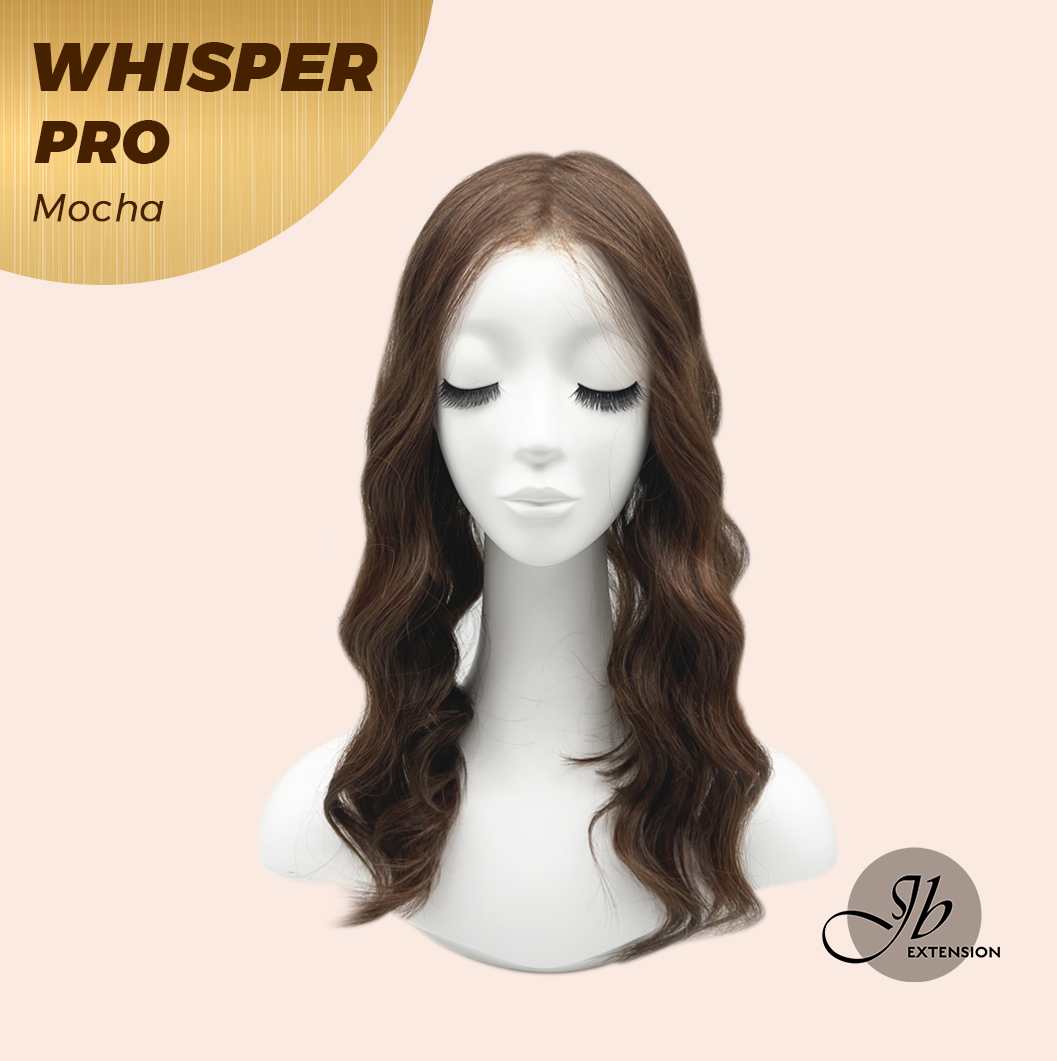 JBEXTENSION 14inch|18inch Clip-In Snowflake Lace Wave Hair Topper Monofilament with Anti-slip Silicone Strips – Crown & Hairline Coverage WHISPER PRO