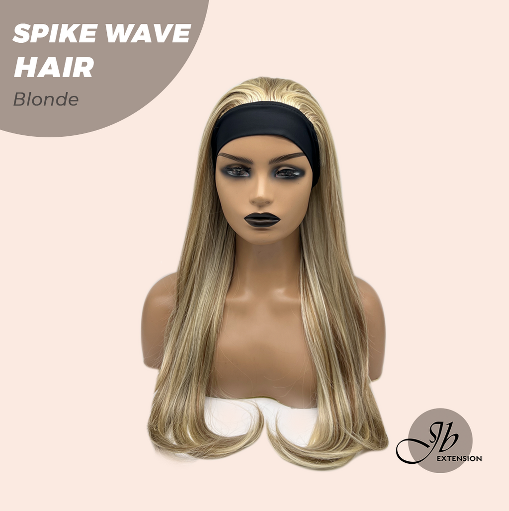 JBEXTENSION 24 Inches Long Curly Hair Blonde Headband Wig SPIKE WAVE HAIR - BLONDE