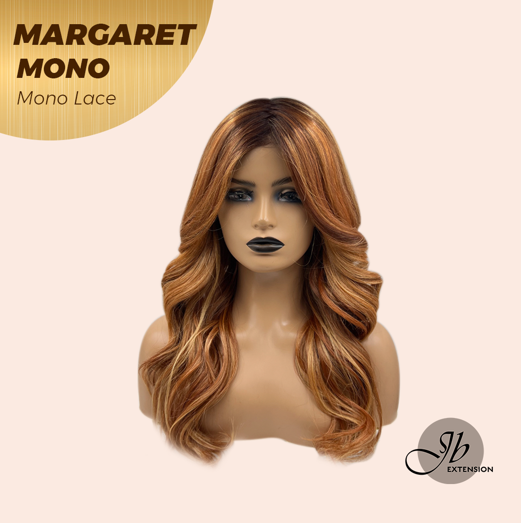[PRE-ORDER] JBEXTENSION MARGARET MONO Monofilament Handmade Wig 6X5 Full Monofilament Hand Tied Top Wig 20 Inches Light Copper Mono Lace Handmade Futura Fiber Wig With Anti-slip Silicone Strips Glueless Wig MARGARET MONO【BENDY EAR TABS】