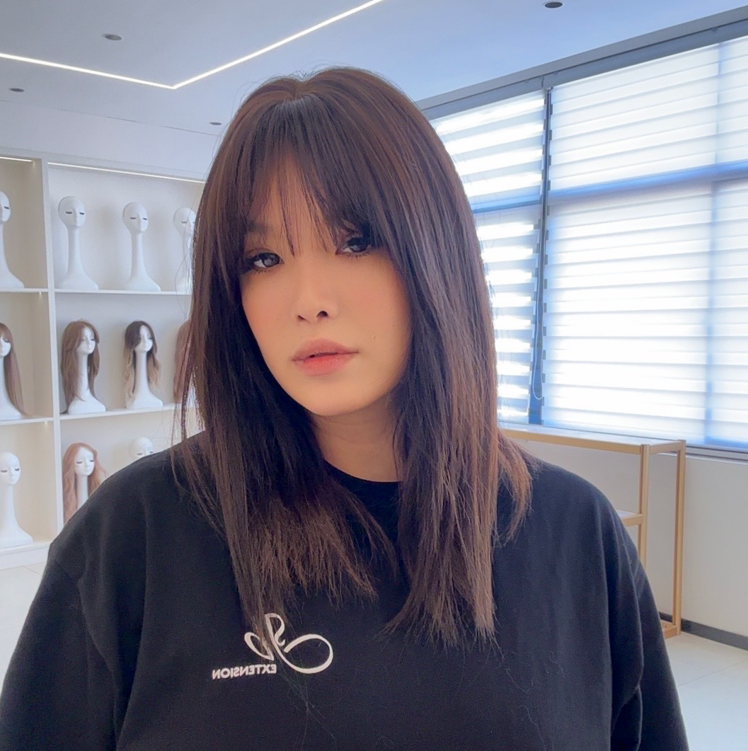 JBEXTENSION 14 Inches Scalpiana Hard Silky Topper Clip in Synthetic Fiber Topper Hair Piece Hair with Bangs for Women Clip in Top Crown Hair Clip on Toupee Hairpiece for Slight Hair Loss/Thinning Hair