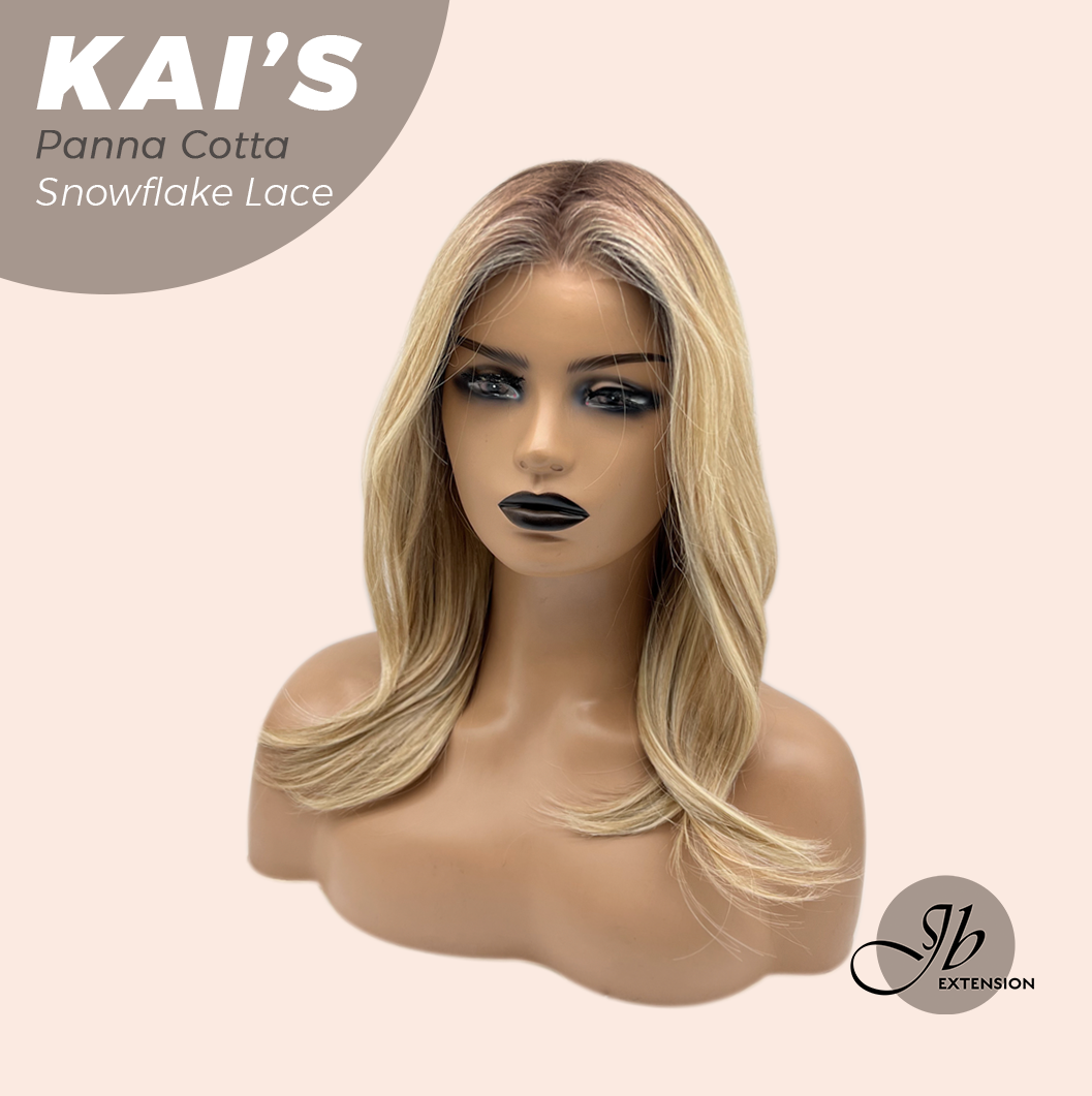 [PRE-ORDER] JBEXTENSION 18 Inches Panna Cotta Pre-Cut Snowflake Lace Frontlace Glueless Wig KAI'S PANNA COTTA【PERMATEASE】【BENDY EAR TABS】