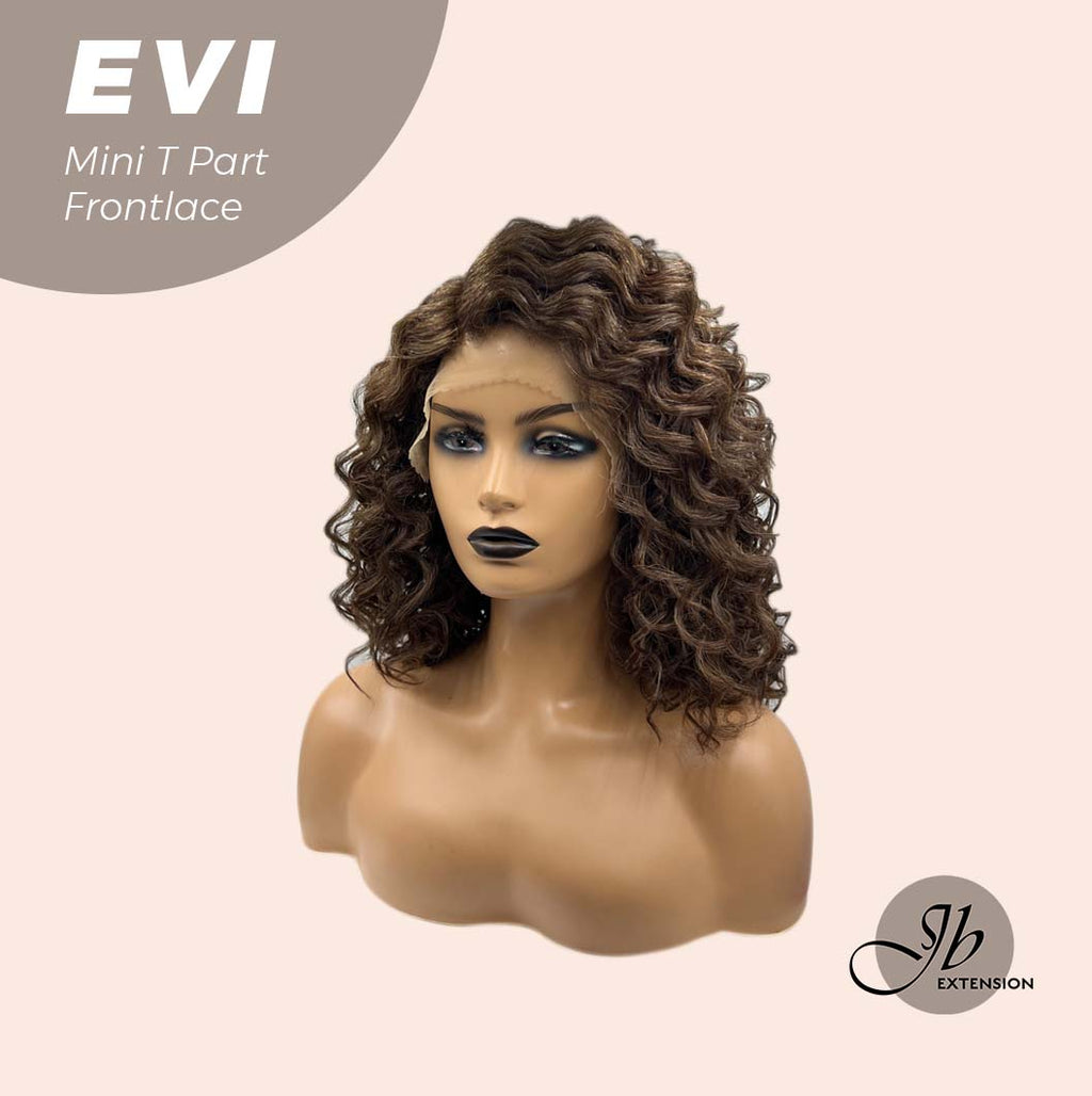 [PRE-ORDER] JBEXTENSION 15 Inches Deep Curly Brown Side Part Mini T Part Frontlace Glueless Wig EVI