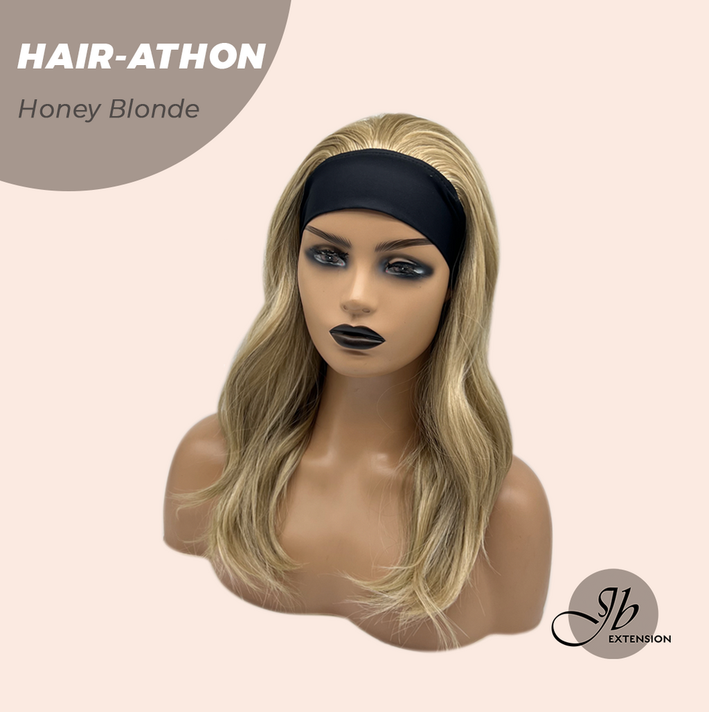 JBEXTENSION 18 Inches Curly Honey Blonde Headband Wig HAIR-ATHON - HONEY BLONDE
