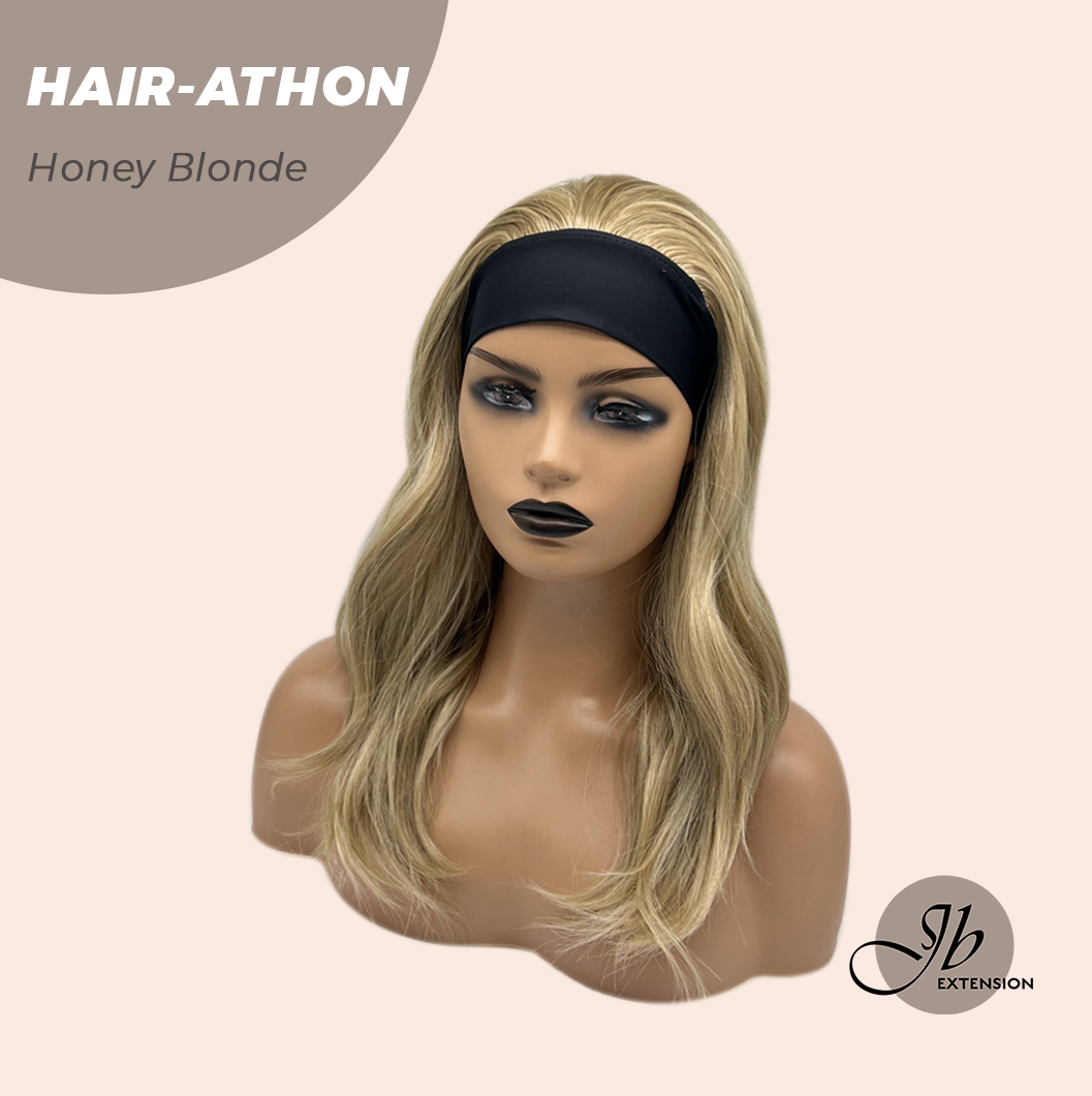 JBEXTENSION 18 Inches Curly Honey Blonde Headband Wig HAIR-ATHON - HONEY BLONDE