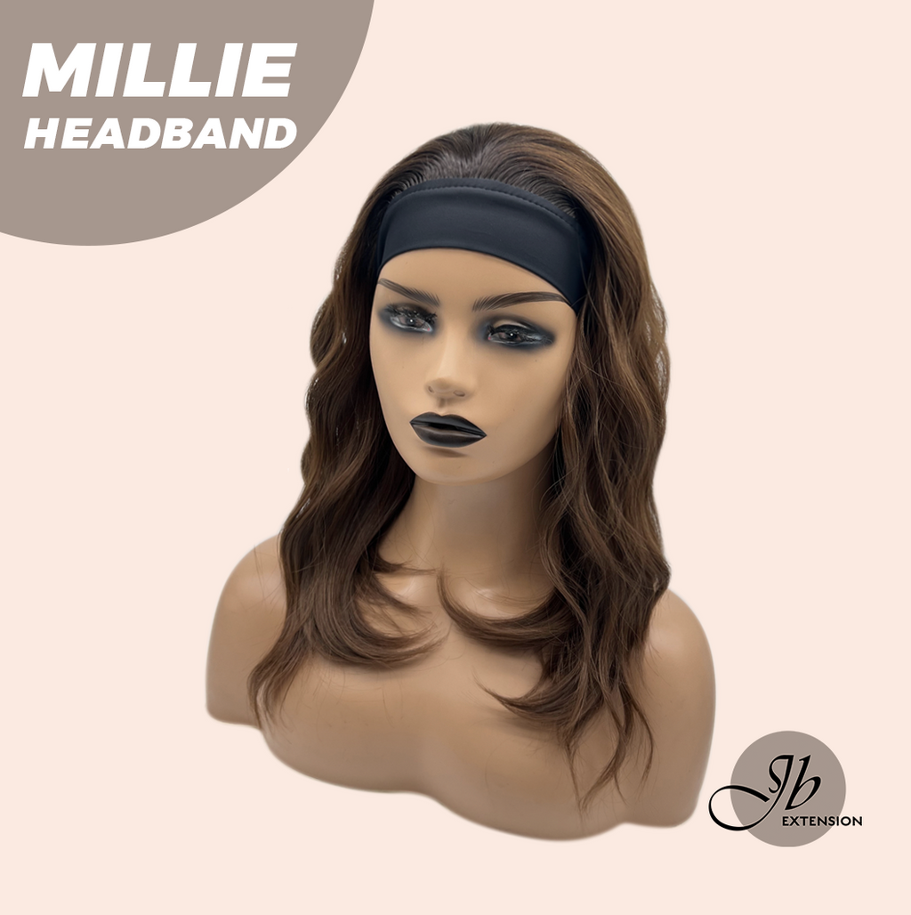JBEXTENSION 16 Inches Wave Mocha Headband Wig MILLIE HEADBAND