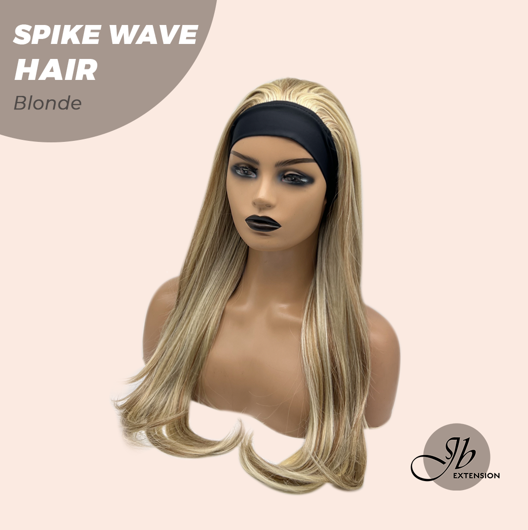 JBEXTENSION 24 Inches Long Curly Hair Blonde Headband Wig SPIKE WAVE HAIR - BLONDE