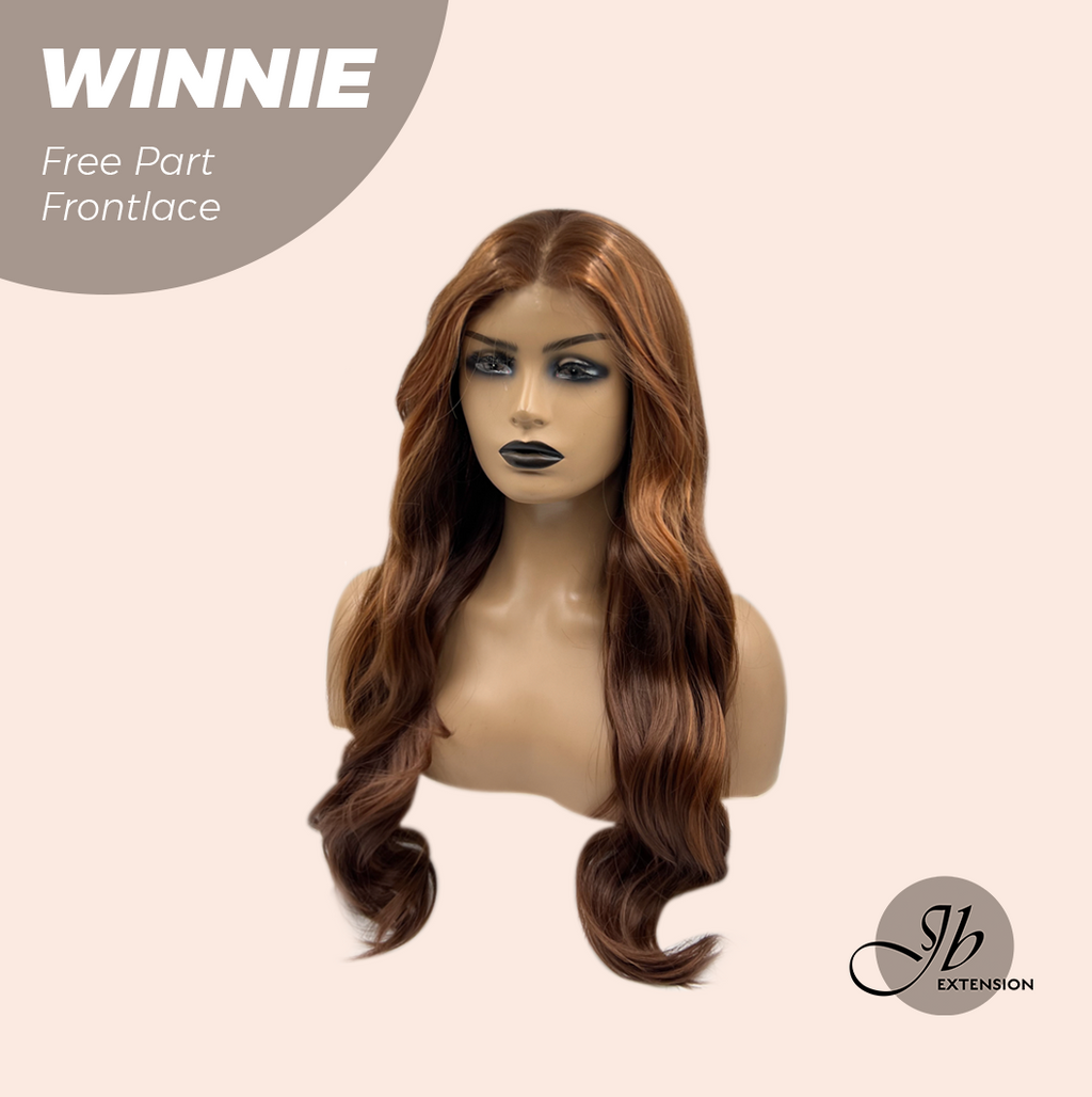 Nichole's Selection -  26 Inches Copper Curly Fiber X, Tangle Less Pre-Cut Free Part Frontlae Glueless Wig WINNIE【FIBER X】