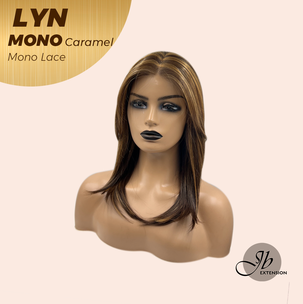 [PRE-ORDER] HOT OF SEASON - 17 Inches Caramel Partial Mono Lace Glueless Wig LYN MONO CARAMEL【BENDY EAR TABS】