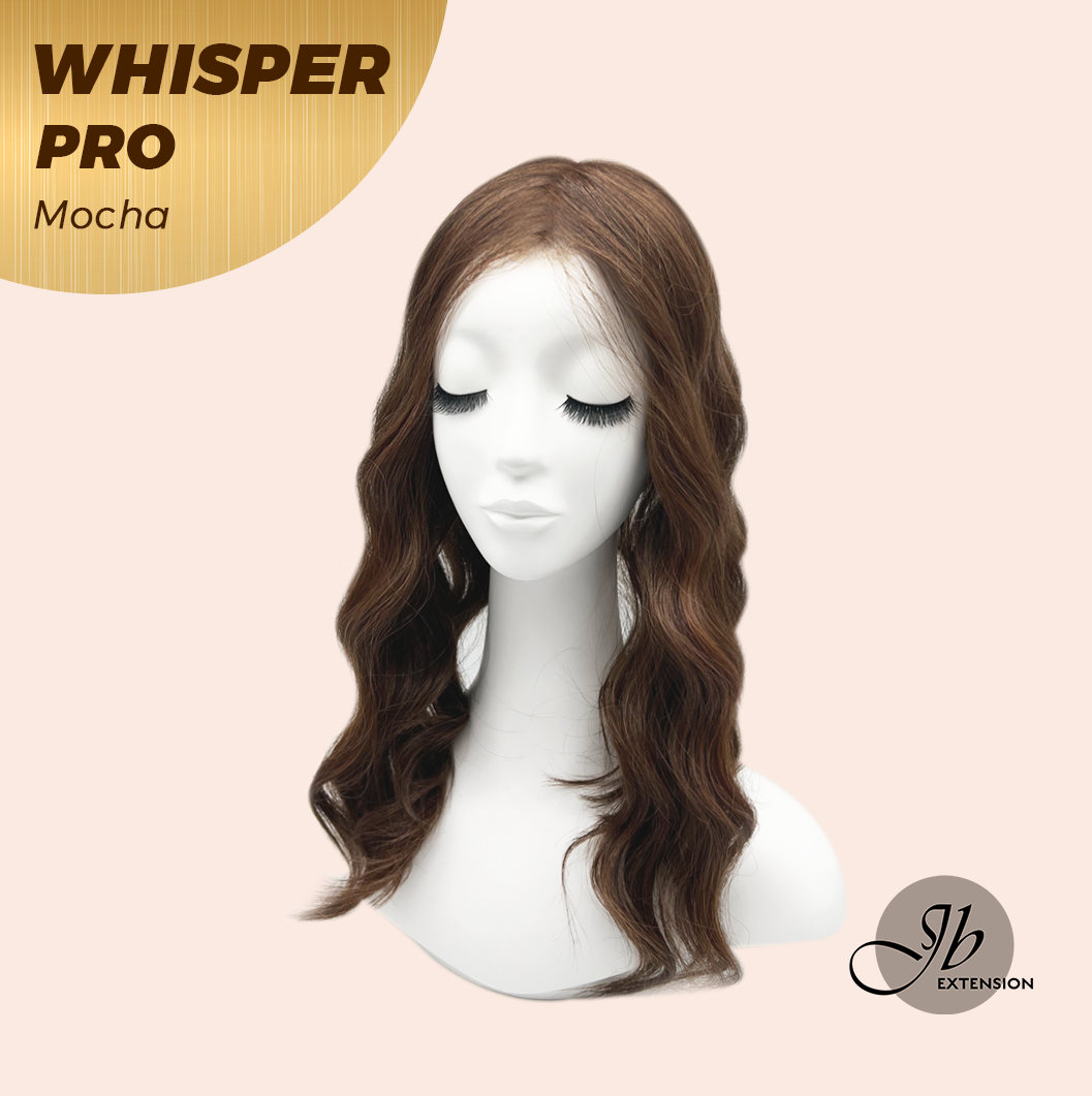 JBEXTENSION 14inch|18inch Clip-In Snowflake Lace Wave Hair Topper Monofilament with Anti-slip Silicone Strips – Crown & Hairline Coverage WHISPER PRO