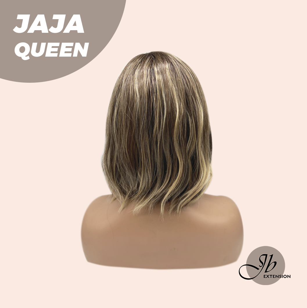 JBEXTENSION 12 Inches Hazelnut Short Women Fashion Wig With Bangs JAJA QUEEN HAZELNUT【PLUS PERMATEASE】【BENDY EAR TABS】