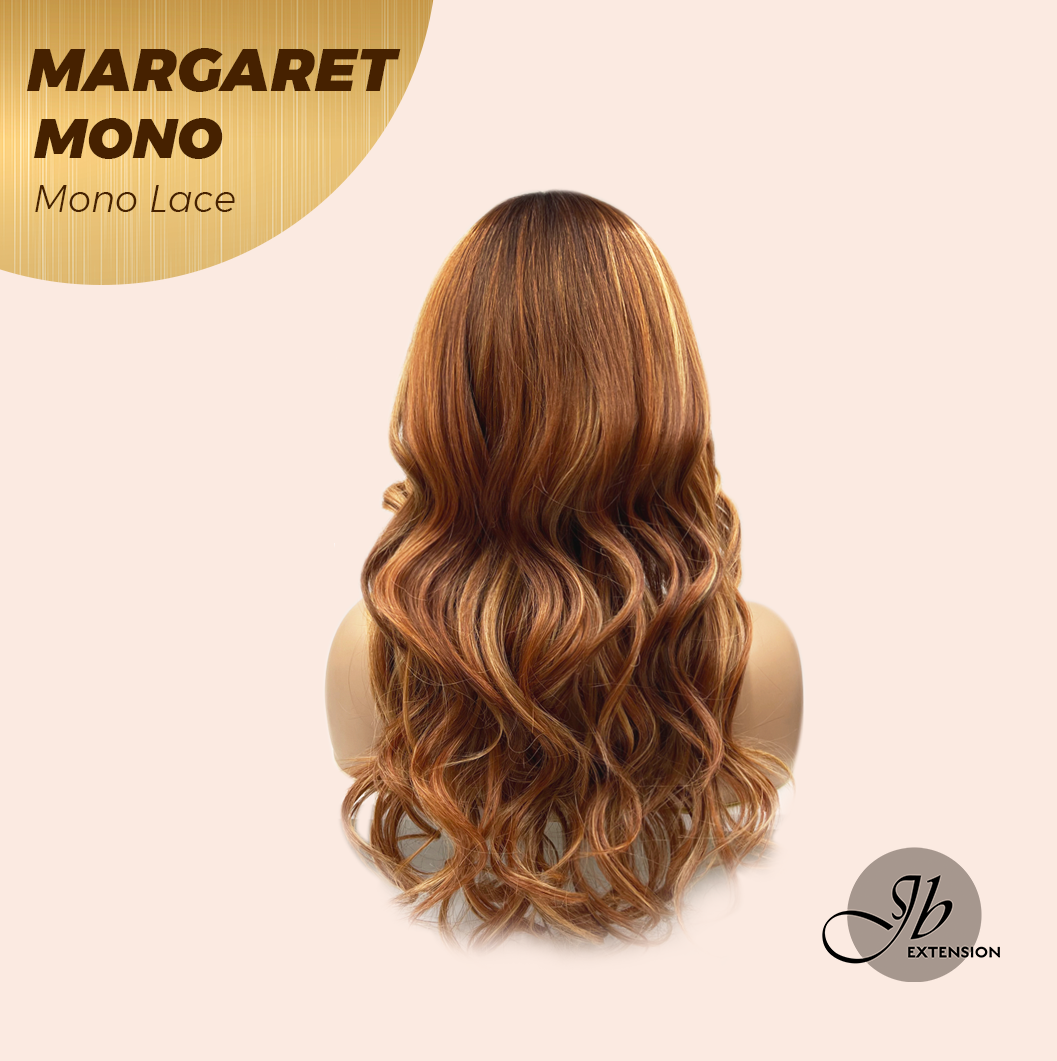 [PRE-ORDER] JBEXTENSION MARGARET MONO Monofilament Handmade Wig 6X5 Full Monofilament Hand Tied Top Wig 20 Inches Light Copper Mono Lace Handmade Futura Fiber Wig With Anti-slip Silicone Strips Glueless Wig MARGARET MONO【BENDY EAR TABS】