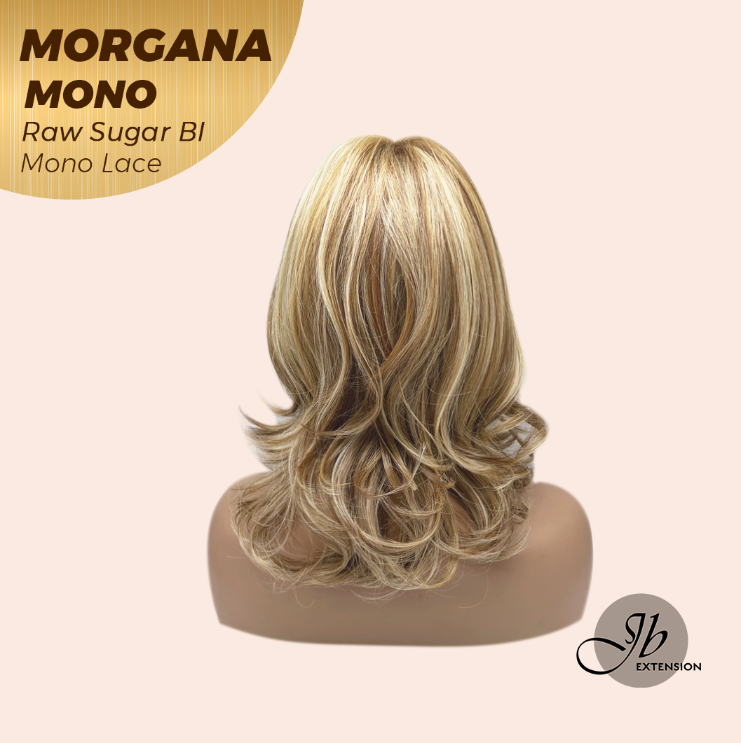 JBEXTENSION MORGANA MONO Monofilament Handmade Wig 6X5 Full Monofilament Hand Tied Top Wig 13 Inches Raw Sugar Blonde Mono Lace Wig With Anti-slip Silicone Strips Glueless Wig MORGANA MONO RAW SUGAR BLONDE【BENDY EAR TABS】