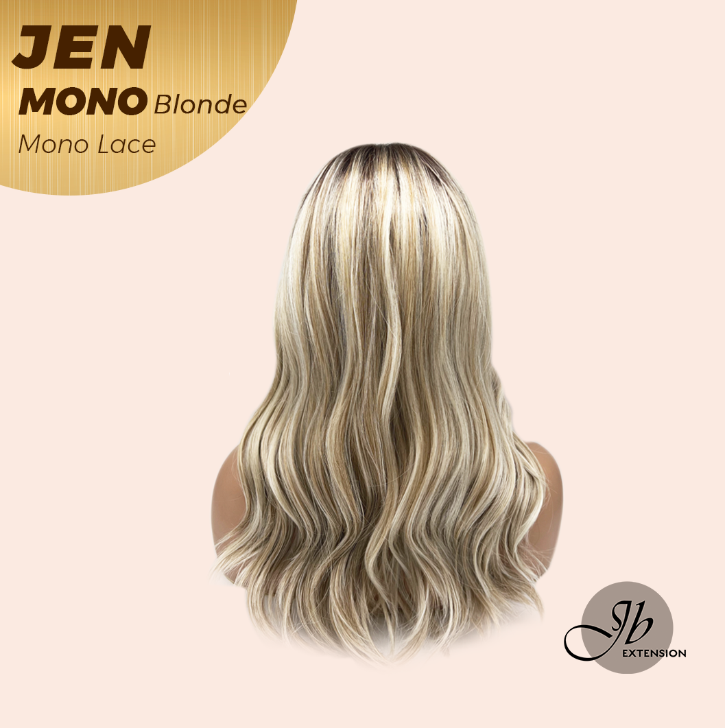 [PRE-ORDER] JBEXTENSION JEN MONO Monofilament Handmade Wig 6X5 Full Monofilament Hand Tied Top Wig 18 Inches Blonde Mono Lace Wig With Anti-slip Silicone Strips Glueless Wig JEN MONO BLONDE【BENDY EAR TABS】