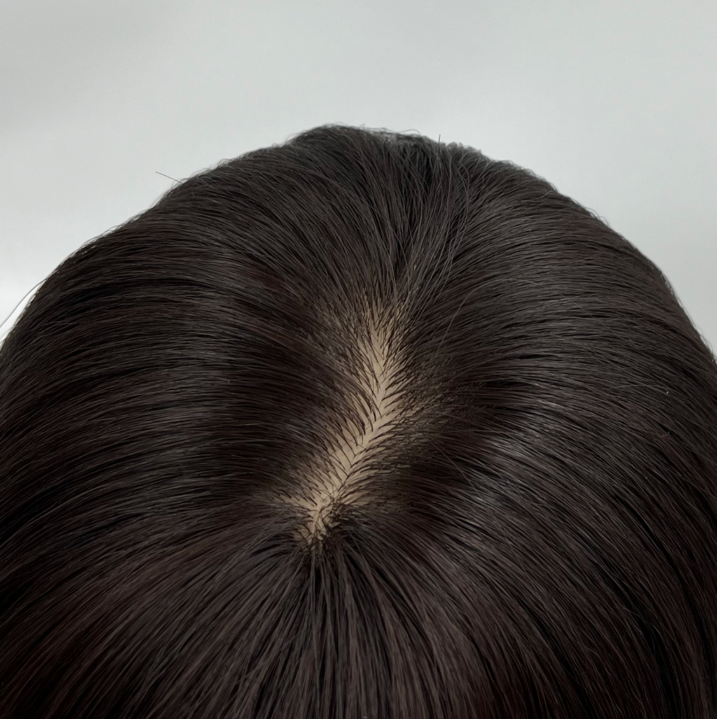 JBEXTENSION 14 Inches Scalpiana Hard Silky Topper Clip in Synthetic Fiber Topper Hair Piece Hair with Bangs for Women Clip in Top Crown Hair Clip on Toupee Hairpiece for Slight Hair Loss/Thinning Hair