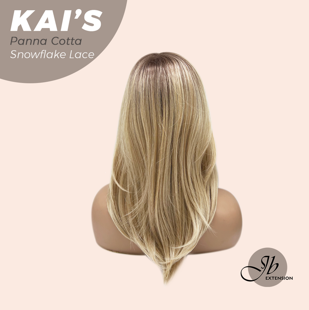[PRE-ORDER] JBEXTENSION 18 Inches Panna Cotta Pre-Cut Snowflake Lace Frontlace Glueless Wig KAI'S PANNA COTTA【PERMATEASE】【BENDY EAR TABS】