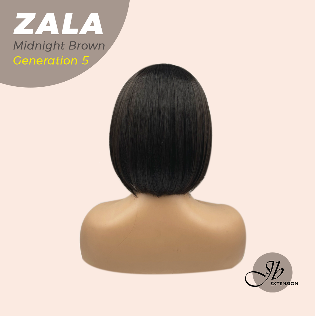 JBEXTENSION GENERATION FIVE 12 Inches Bob Cut Midnight Brown( Black/Brown) Wig ZALA G5 MIDNIGHT BROWN ( Black/Brown)