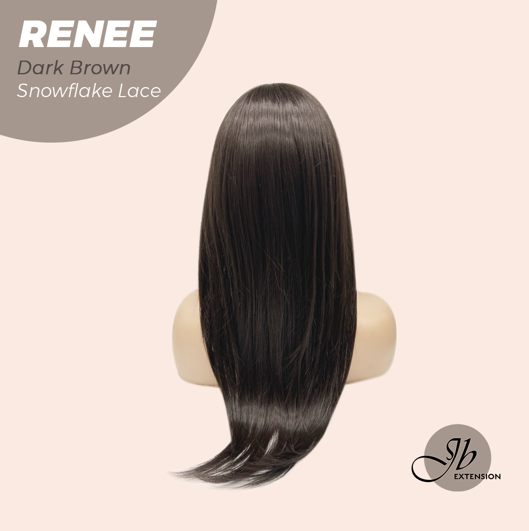 [PRE-ORDER] JBEXTENSION 21 Inches Dark Brown Pre-Cut T Part Snowflake Lace Frontlace Glueless Wig RENEE DARK BROWN【BENDY EAR TABS】