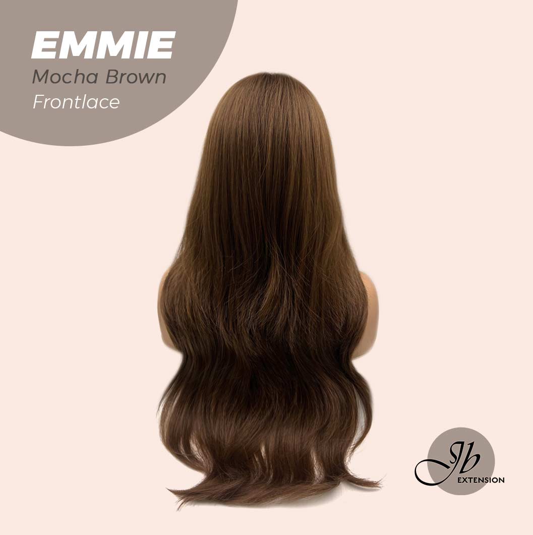 Get the look with our Pre-Cut Frontlace Glueless Wig EMMIE MOCHA BROWN
