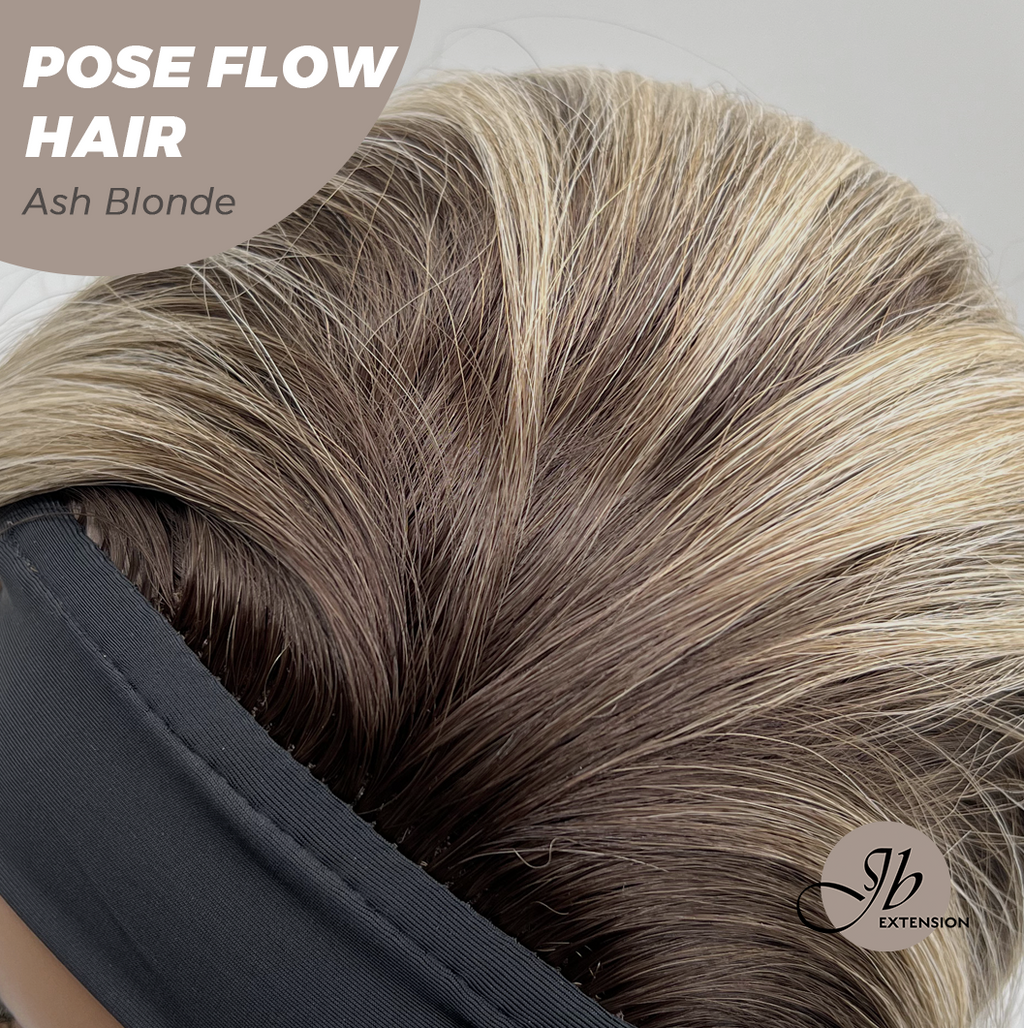 JBEXTENSION 18 Inches Ash Blonde Headband Wig POSE FLOW HAIR - ASH BLONDE