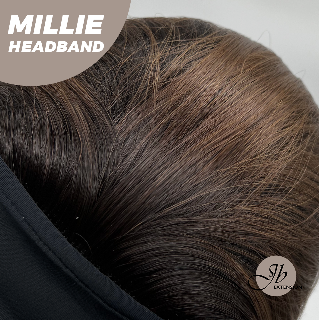 JBEXTENSION 16 Inches Wave Mocha Headband Wig MILLIE HEADBAND