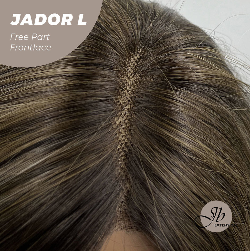 Nichole's Selection -24 Inches Blonde Highlight Curly Lace Front Wig.Pre Plucked 13*4 HD Transparent Lace Frontal Handmade Futura Fiber Swiss Lace Synthetic Fiber Pre-Cut Lace Glueless Wig JADOR L