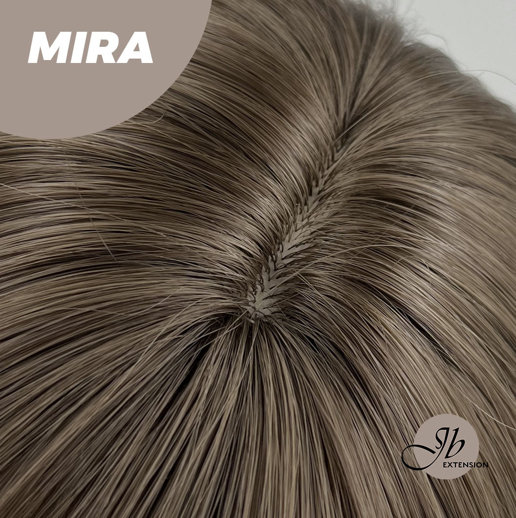 JBEXTENSION 15 Inches Cold Brown Wig With Bangs MIRA