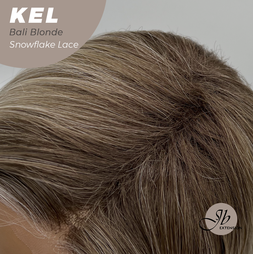 JBEXTENSION 22 Inches Bali Blonde Pre-Cut Snowflake Lace Frontlace Glueless Wig KEL BALI BLONDE【PERMATEASE】【BENDY EAR TABS】- M/L