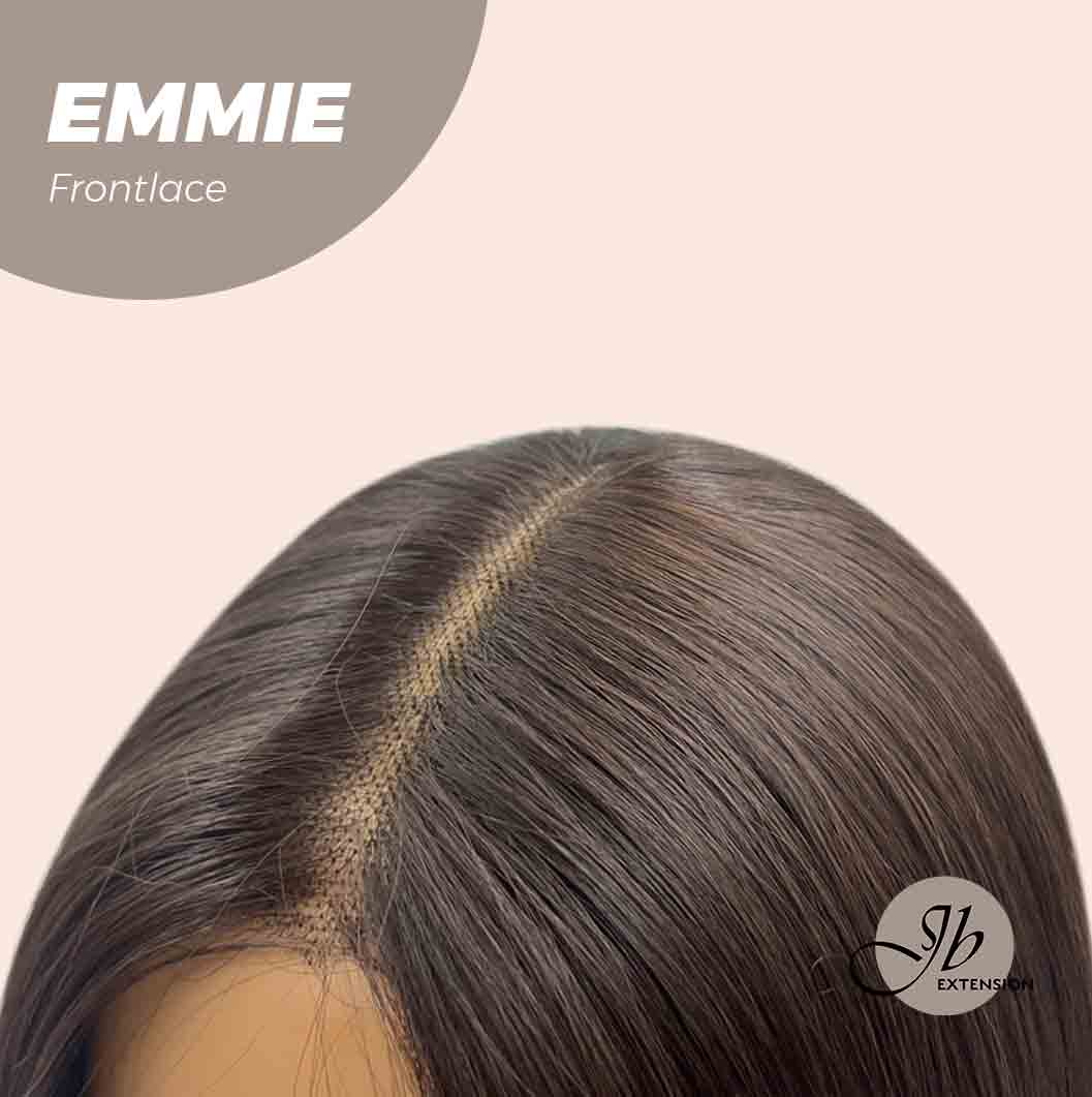 Get the Influencer Look with 26 Inches Curly Women Tea Black Darkest Brown Wig Pre-Cut Frontlace Glueless Wig EMMIE