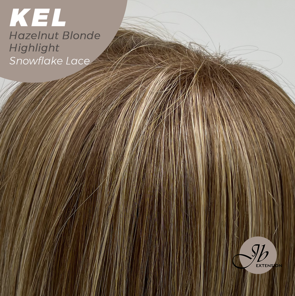 [PRE-ORDER] Get this Influencer Look with Hazelnut Blonde Highlight Pre-Cut Snowflake Lace Wig KEL HAZELNUT